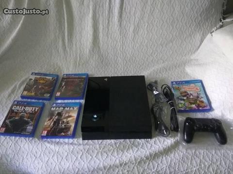 PS4 com 5 jogos