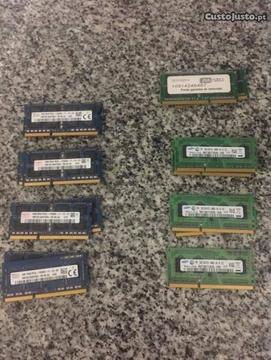 Memórias DDR3 para portatil