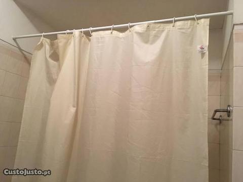 Varão de banheira com cortina