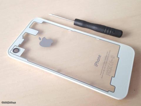 R019 Capa Transparente iPhone 4s Branca+Ferramenta