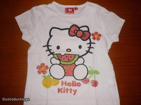 T´Shirt Hello Kitty 3-4 Anos Super Barata