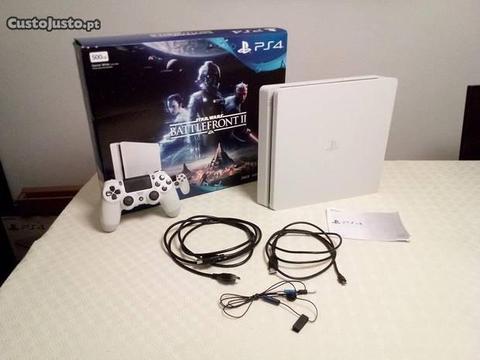 Ps4 Slim 500Gb Branca com garantia até 11/2019