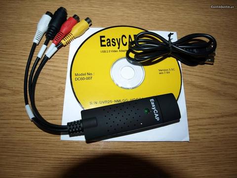 USB 2.0 de áudio e vídeo EasyCap TV DVD VHS adapt