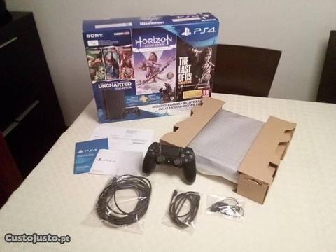 Ps4 Slim 1Tb Jet Black com garantia até 12/2019