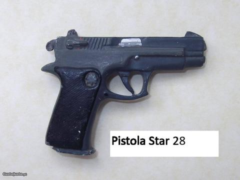 Miniatura de pistola Star 28 em chumbo colorido