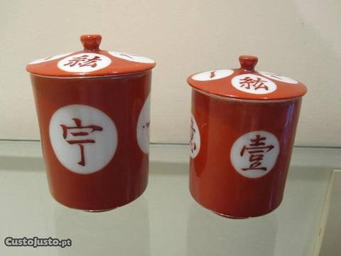 Par Caixas Porcelana Chinesa 