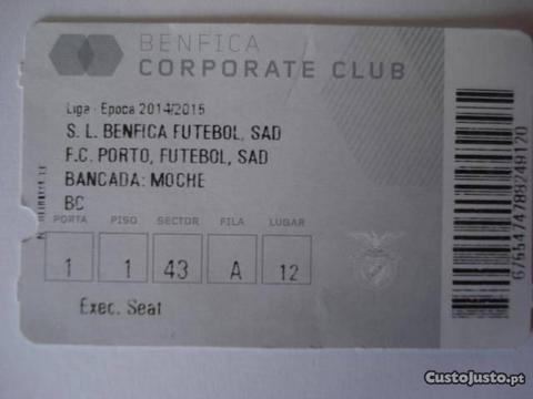 Bilhete de Futebol Benfica-Porto
