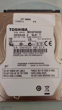 Disco Rígido para Portátil Toshiba SATA 320GB 2