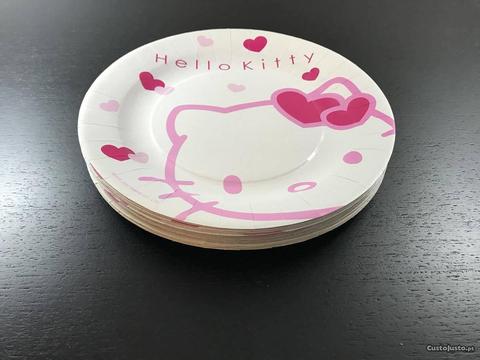 Pratos Cartão Hello Kitty (25 pratos)