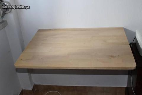 Mesa rebatível p/parede, bétula NORBO (Ikea)