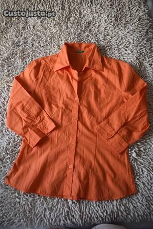 Camiseiro laranja sra tam. S da Benetton