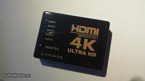 MTM015 - Switch splitter HDMI 4k HDTV 5 portas