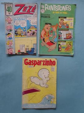 Livros Banda Desenhada - Zezé, Flinstones, Gasparz