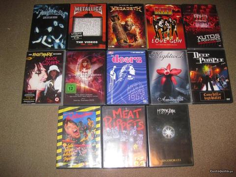 13 DVDs Musicais de vários estilos de Metal/Novos!