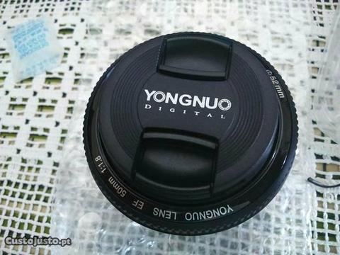 Lente yongnuo 50mm 1.8 nova