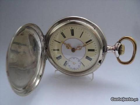 Ano 1920 -Relógio de bolso antigo Galonne em prata