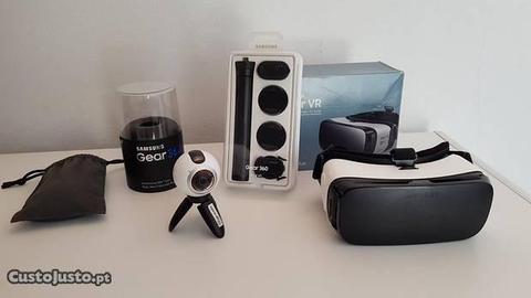 Samsung Gear (Oculus e camera 360º + acessórios)