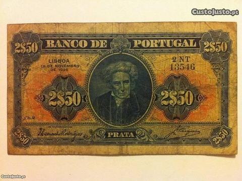 Nota Portugal 2,5 escudos e cinquenta centavos