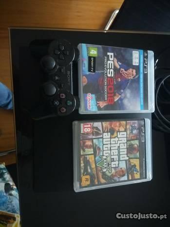 PS3 500gb+pes18+GTA 5