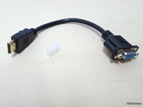 U024 cabo HDMI macho para VGA HD-15 fêmea 1080P