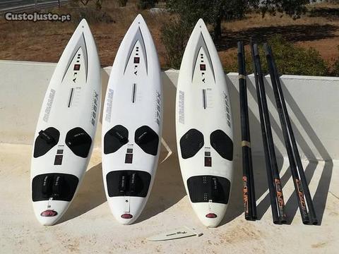 3 Pranchas Windsurf Hifly + 3 Mastros Carbono