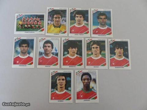 11 Cromos Portugal Panini México 1986