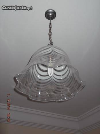 Candeeiro de tecto vidro transparente