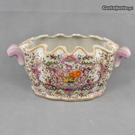 Floreira com brasão Porcelana da China, Craquelê