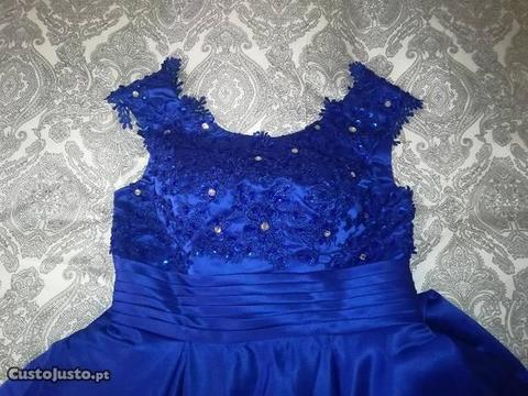 [EXCELENTE] Vestido de cerimónia azul novo