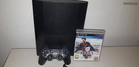 Ps3 Super Slim 500 GB + Comando Original + Fifa 14