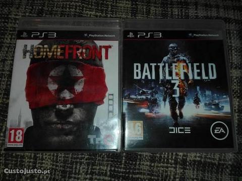 Homefront e Battlefield 3 - PS3