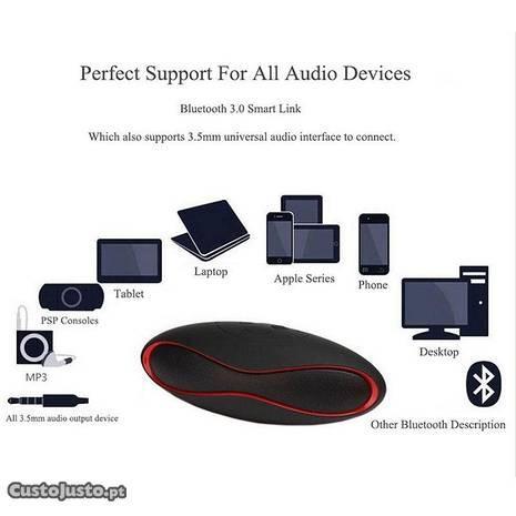 Coluna Wireless Bluetooth Rugby Speaker Mic Supe