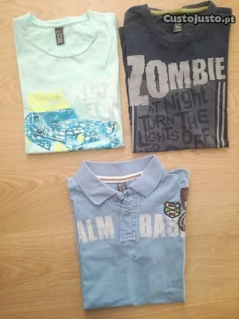 3 T-shirts 11/12 anos Zara