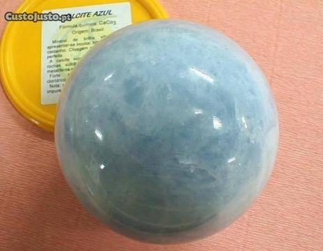 Bola de mineral semi-precioso calcite azul 10,5cm