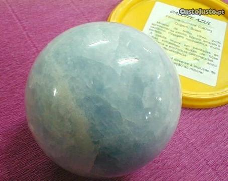 Bola de mineral semi-precioso calcite azul 7cm