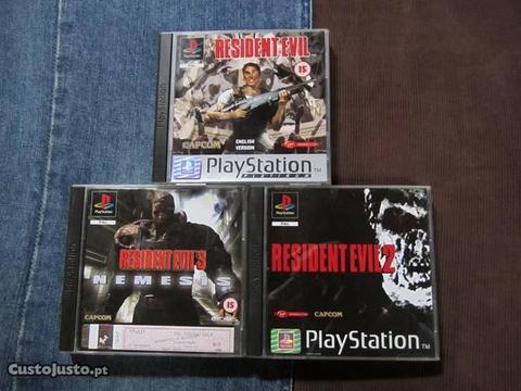 Coleção Jogos Resident Evil Ps1 -75$