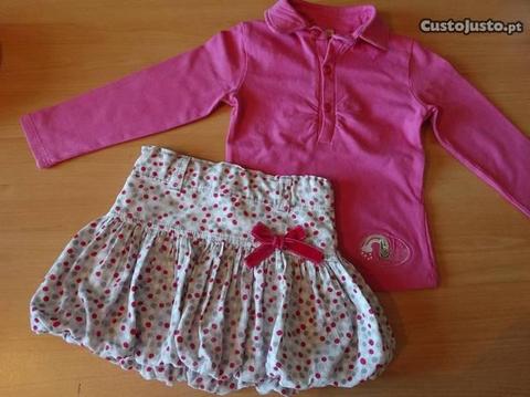 3A - Conjunto menina (saia + polo)