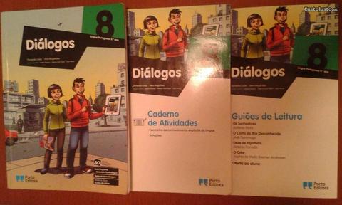 Livros escolares Português, Diálogos 8º ano