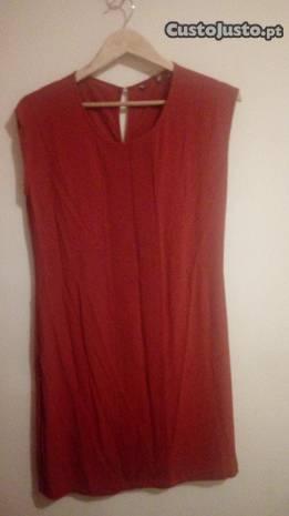Vestido vermelho classico, TAM:L (portes gratis)