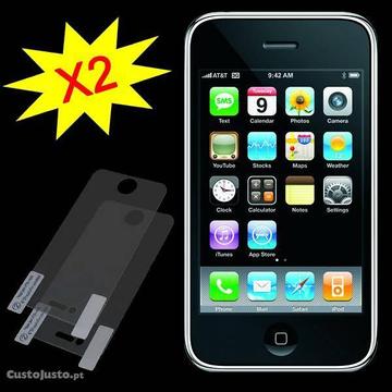 2X Pelicula de Protecao ecra para iPhone 3G 3GS