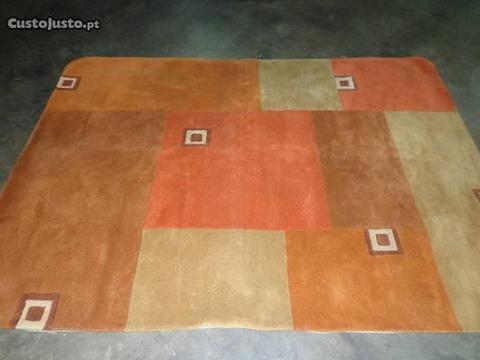 Carpete cores quentes em lã 175 x 235