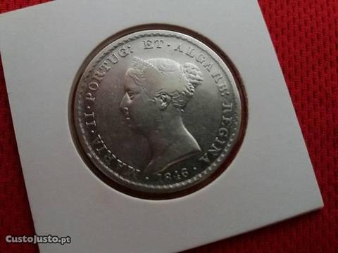 Moeda de prata 500 Reis de 1846