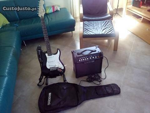 Guitarra Fender e Amplificador Line 6