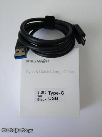 BlitzWolf Cabo USB Type C 3.0A Quick Charge