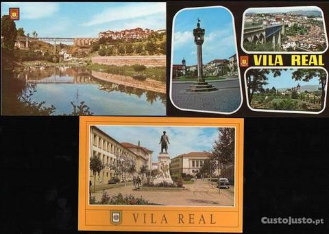 Vila Real - lote de 5 postais ilustrados