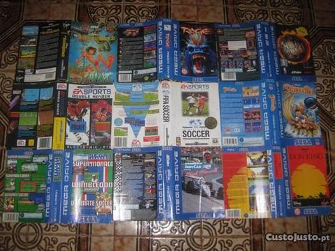 21 capas originais para jogos Sega Mega Drive