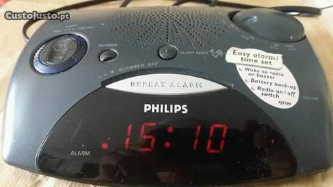 Radio despertador digital Philips como novo