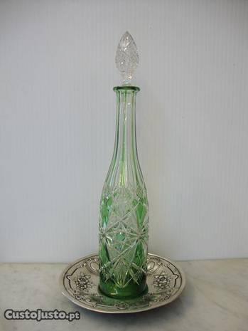 Garrafa licoreira, antiga em cristal Baccarat