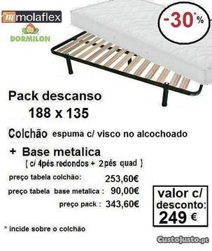 pack descanso (Base + Colchão MOLAFLEX-DORMILLON)