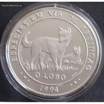 moeda 1000 escudos prata o lobo